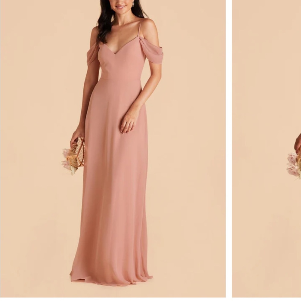 Birdy Grey Pink Ruched Maxi Gown for Weddings